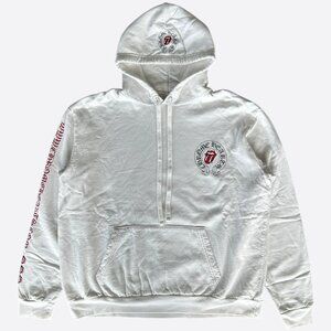 Chrome Hearts Rolling Stones White & Red Horseshoe Logo Hoodie